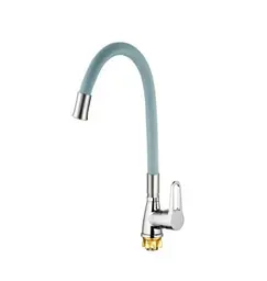 Змішувач для кухні Mixxus SOP4-045 Reflector Gray з сірим силіконовим виливом (MI6489)