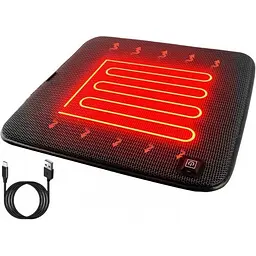 Килимок із підігрівом від USB 45×45 см Bisheffect Heating Cushion 9584 — двосторонній, для дому та офісу