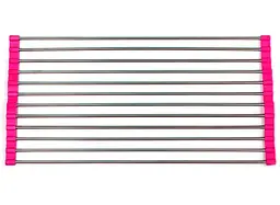 Сушка для посуду на раковину з нержавіючої сталі рожева 23*37 см Kitchen Drainboard - мініатюра 3