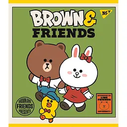 Зошит Yes Line Friends А5 в лінійку 12 аркушів (766806)