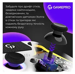 Геймпад Bluetooth джойстик GamePro GPS-13W Bluetooth 5.3/USB (PC/iOS/Android/PS3/PS4) DualShock RGB White - мініатюра 4