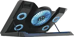 Підставка для ноутбука Trust GXT 1125 Quno 17.3` Blue LED Black (23581) [70907] - мініатюра 4