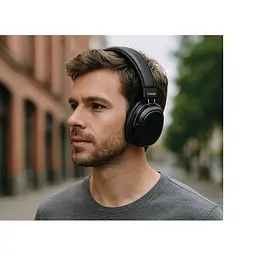 Бездротові навушники Bluetooth накладні Чорні MDR Celebrat A36 - мініатюра 2