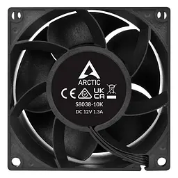 Корпусний вентилятор 80 мм Arctic S8038-10K ACFAN00279A Black - мініатюра 4