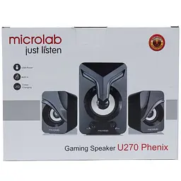 Акустична система 2.1 MICROLAB U-270 11W, USB, LED, чорна (U-270) - мініатюра 2