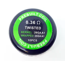 Комплект спіралей PREBUILT Twisted Coil 0.36 10 шт Ом (bs059) - мініатюра 2