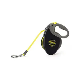Рулетка Flexi Giant Professional M, 8 м, до 25 кг, стрічка, чорна з жовтим 3808