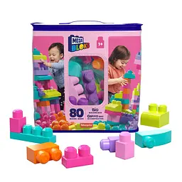 Конструктор Mega Bloks рожевий у мішку 80 деталей (DCH62) - мініатюра 2