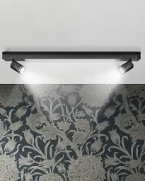 Стельовий світильник Goldlux 327383 Paris GU10+Led 3x10+24W 4000K 1800Lm IP20 Чорний - мініатюра 3