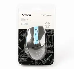 Миша A4Tech Fstyler FG30 2000dpi Grey+Blue, USB, Wireless - мініатюра 6