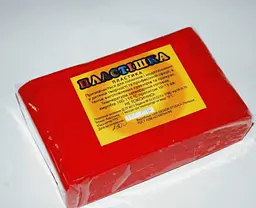 Полімерна глина Пластішка (Plastishka) основні кольори, 250 г., Червона Алая, (0108-250)