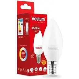Лампочка Vestum LED C37 4W 3000K 220V E14 (1-VS-1308)