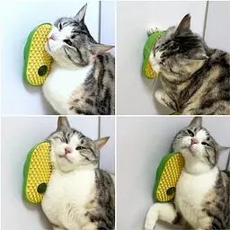 Щітка масажна для котів з кріпленням + лизун котяча м'ята 13.5 х 6.5 см - мініатюра 4
