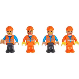 Конструктор Zipp Toys Потяг DPK32 з рельсами, жовтий - мініатюра 2