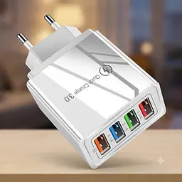 Адаптер Fast Charge 220v 4 USB D22 / Мережевий зарядний пристрій з підтримкою швидкого заряджання