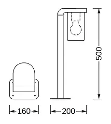 Osram Світильник парковий ENDURA CLASSIC CASCADE 50CM E27 CLR DG - мініатюра 3