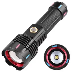 Ручний потужний ліхтар PLD G25-TG zoom + Type-C + Power Bank 1х26650 (3хААА) 5 режимів - мініатюра 2