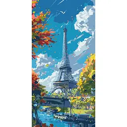 Картина за номерами ART CRAFT Eiffel Tower 40x80 см Різнокольоровий (PM-194-K-1657)