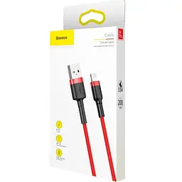 Кабель Baseus Сafule Cable USB to Lightning 2.4A 2m CALKLF-C09 Red - мініатюра 5