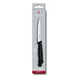 Набір кухонний Victorinox SwissClassic Steak Gift Set 6 ножів лезо 11см хвил. з чорн. ручкою