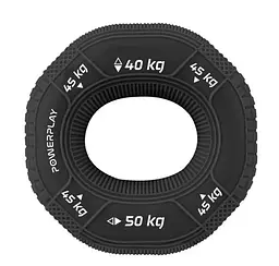 Еспандер кистьовий силіконовий PowerPlay PP-4331 Hand Grip Hard 40-45-50 кг Чорний (PP_4331_Black_(40-45-50)) - мініатюра 1