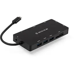 Концентратор Vinga USB-C 3.1 to VGA+HDMI+RJ45+3xUSB3.0+USB2.0+SD/TF+PD100W+Audio (VHYC10) - мініатюра 4