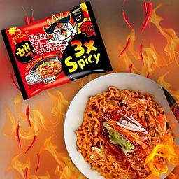 Локшина швидкого приготування Samyang Buldak 3x Spicy Hot Chicken Flavor Ramen 140г - мініатюра 10