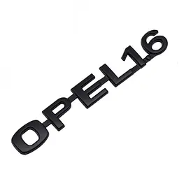 Емблема напис Opel-1.6 Опель 135х20 мм Чорна (Завод)