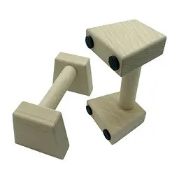 Паралетси, упори для віджимання дерев'яні Wood Gym Push Up NE-WD-20 з бука 20 см 2 шт - мініатюра 6