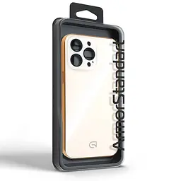 Чехол-накладка для Apple iPhone 14 Pro Max, Replica MagSafe, золотой, противоударный защитный чехол с магнитным кольцом MagSafe, защита всего корпуса, TPU+PC, зеркальный, выступающий бортик вокруг экрана, ArmorStandart (ARM76205) - мініатюра 5