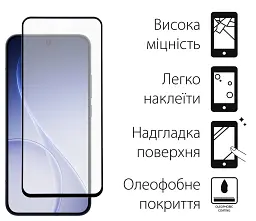 Скло захисне Dengos Full Glue OPPO Reno15 Black (TGFG-435) - мініатюра 2