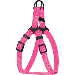 Шлея для собак Barksi Active світловідбивна (обхват грудей 24-30 см ширина 1 см) рожева - мініатюра 3