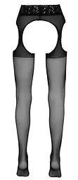 Колготки Cottelli Legwear з мереживними вирізами, 5 (чорний) - мініатюра 6