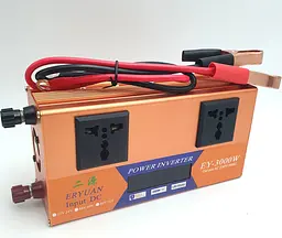 Автоінвертор 12 V-220 V перетворювач напруги з LCD-екраном та USB-портом 3000 W модифікована синусоїда Eryuan 12 V-220 V 3000 Вт - мініатюра 3