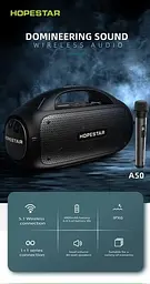 Колонка Hopestar A50 Bluetooth потужна 80 Вт з мікрофоном і ручкою (41750-A50_3453) - мініатюра 2