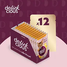 Вологий корм для котів Delickcious Пластівці з кроликом та тропічними фруктами у вершковому соусі 85 г - мініатюра 5