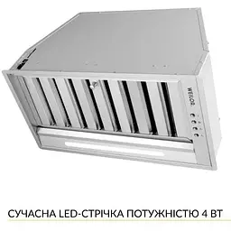 Витяжка вбудована Weilor PPE 5265 SS 1250 LED Strip - мініатюра 3