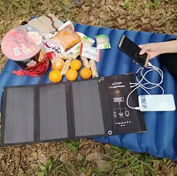 Сонячна панель Solar panel Y11020U 21 W + 2xUSB Зарядний пристрій (Чорний) - мініатюра 8
