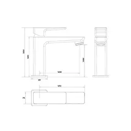 Змішувач для раковини Omnires Parma white (PM7410CRB) - мініатюра 4