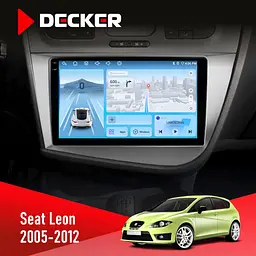 Штатна магнітола Seat Leon 2005-2015 Decker D9-010 6x128, DSP, 4G, 2K Decker (НФ-00004790)