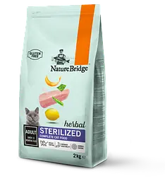 Сухий корм для стерилізованих котів Nature Bridge Herbal супер - преміум 2кг