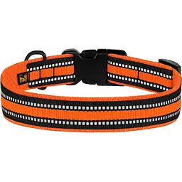 Нашийник для собак BronzeDog Mesh, розмір S, 25-33х2 см, помаранчевий - мініатюра 2