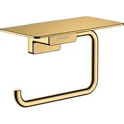 Тримач паперу з полицею Hansgrohe AddStoris Polished Gold Optic 41772990 Золотий