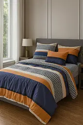 Комплект постільної білизни Ecotton Євро 210х220 см синій (21215А) (23695)