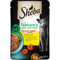 Набір вологого корму для котів Sheba, Мікс 15 шт. + з куркою та яловичиною в соусі 5 шт. 1.7 кг (20 шт. х 85 г) duplication - мініатюра 5