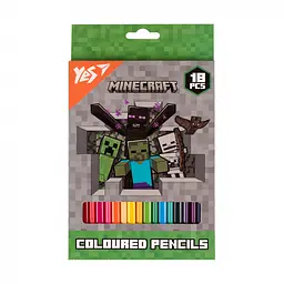 Олівці кольорові Yes Minecraft Heroes, 18 кольорів