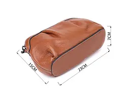 Жіноча сумка з драпіруванням з натуральної шкіри Vintage 23х15х7 см sum0027522 - мініатюра 4