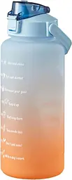 Спортивна пляшка для води BOTTLE gym navy/orange 2 л - мініатюра 3