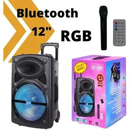 Професійна акустична система XPRO NDR-12 караоке Bluetooth мікрофон RGB пульт (MER-15678_3136) - мініатюра 2
