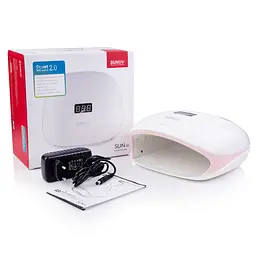 Лампа LED/UV гібрид SUNUV 4S (Original) 48Вт з діодами із кварцевого скла Біло-рожева